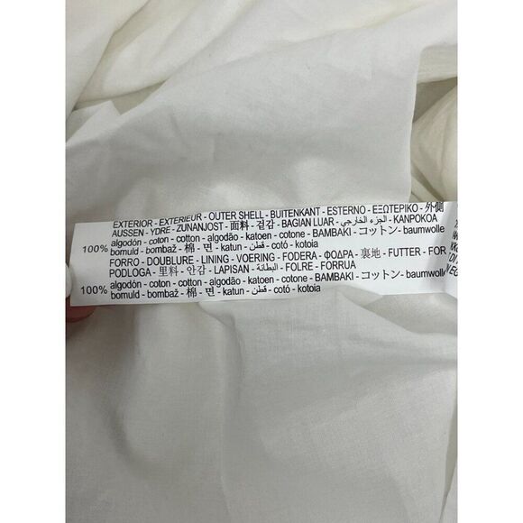 Zara Womens Midi Shirt Dress XXL 2XL White Eyelet Belted Short Sleeve NWOT - Picture 5 of 8